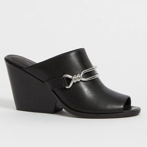Allsaints Ayita Black Leather Mule Sandals All Saints